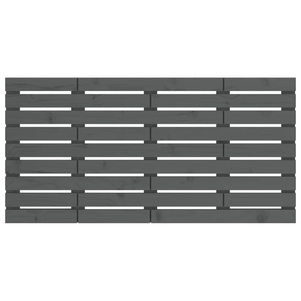 Hoofdbord Wandmontage 26X3X63 Cm Massief Grenenhout 126 x 63 cm Grijs