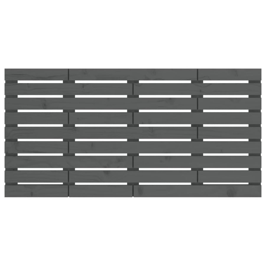 Hoofdbord Wandmontage 26X3X63 Cm Massief Grenenhout 126 x 63 cm Grijs