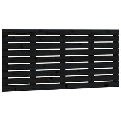 Hoofdbord Wandmontage 26X3X63 Cm Massief Grenenhout 126 x 63 cm Zwart