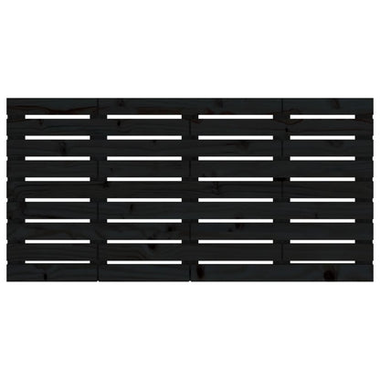 Hoofdbord Wandmontage 26X3X63 Cm Massief Grenenhout 126 x 63 cm Zwart
