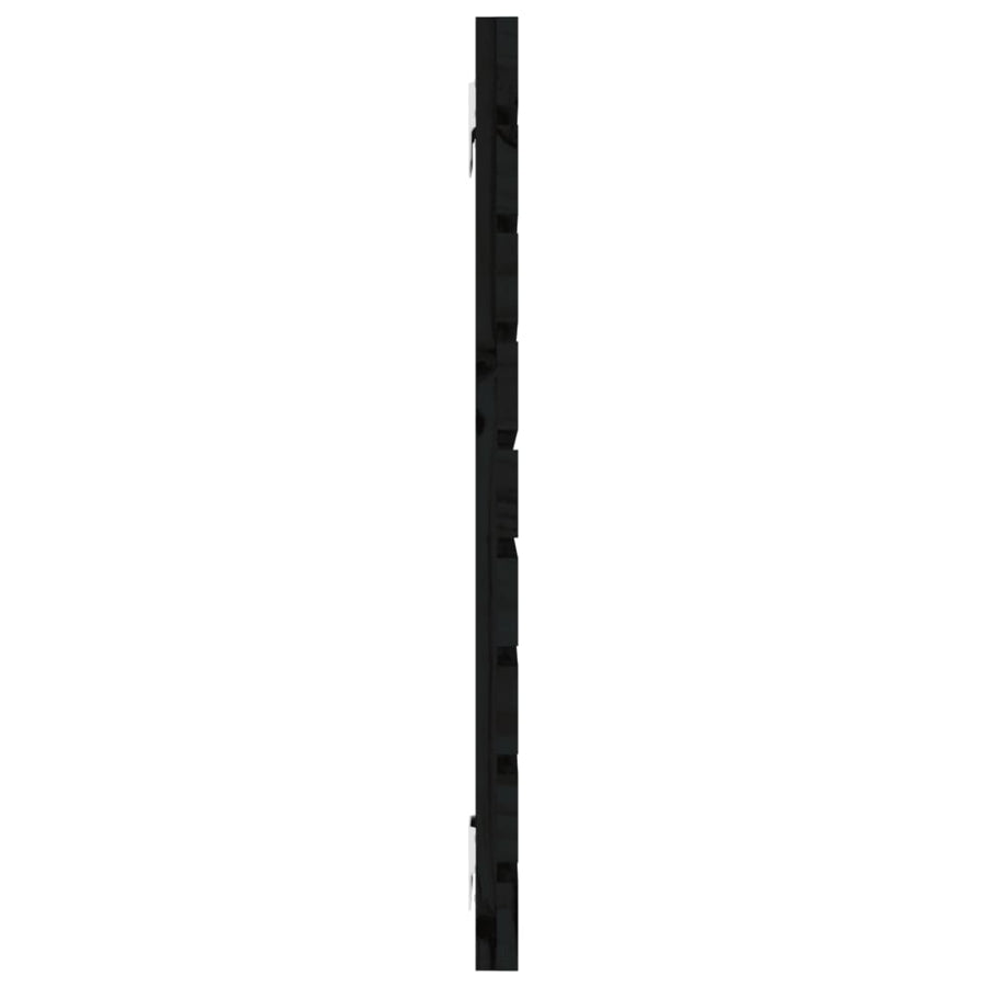 Hoofdbord Wandmontage 26X3X63 Cm Massief Grenenhout 126 x 63 cm Zwart