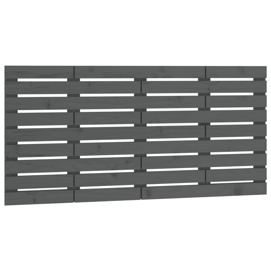 Hoofdbord Wandmontage 46X3X63 Cm Massief Grenenhout 146 x 63 cm Grijs