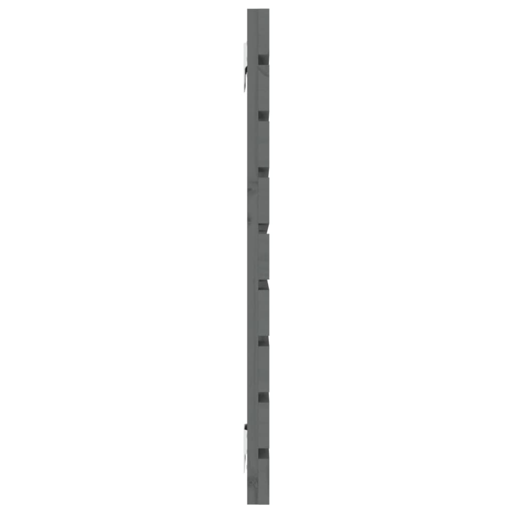 Hoofdbord Wandmontage 46X3X63 Cm Massief Grenenhout 146 x 63 cm Grijs