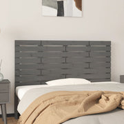 Hoofdbord wandmontage 146x63 cm massief grenenhout grijs