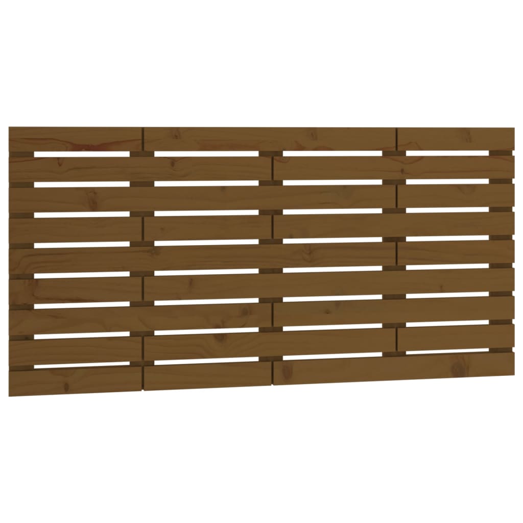 Hoofdbord Wandmontage 46X3X63 Cm Grenenhout 146 x 63 cm Honingbruin