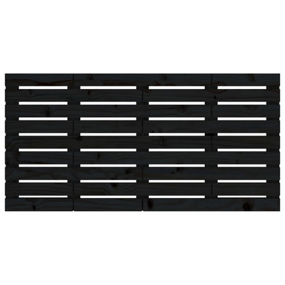 Hoofdbord Wandmontage 46X3X63 Cm Massief Grenenhout 146 x 63 cm Zwart
