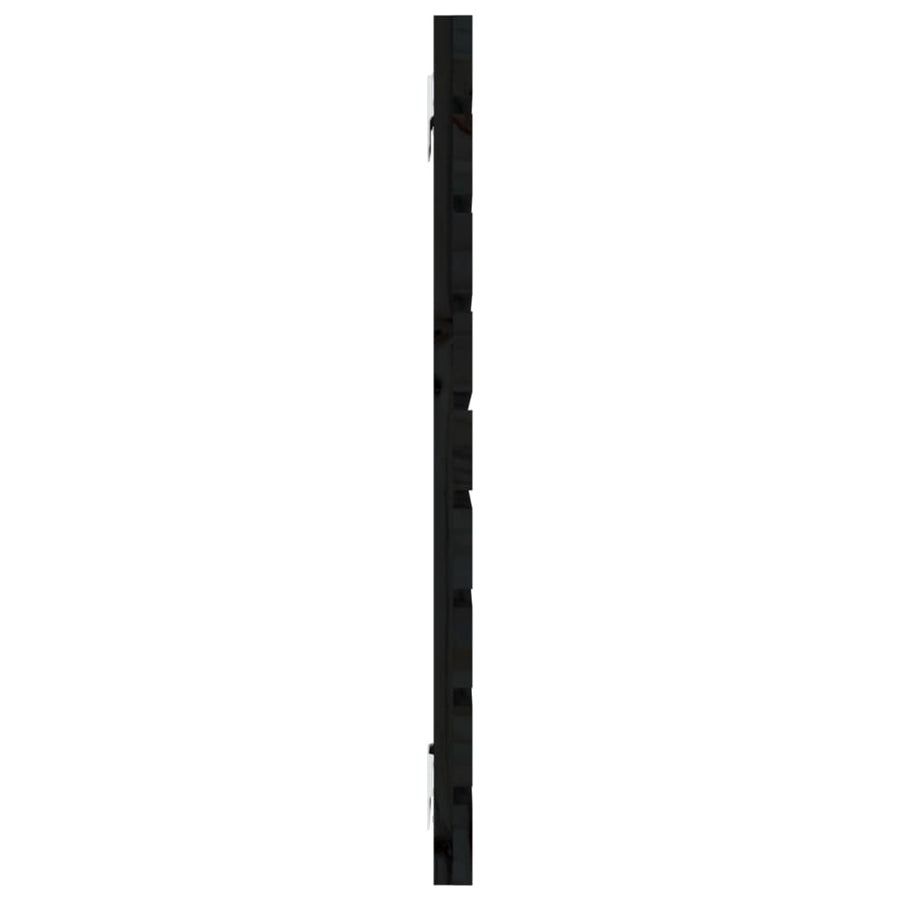 Hoofdbord Wandmontage 46X3X63 Cm Massief Grenenhout 146 x 63 cm Zwart