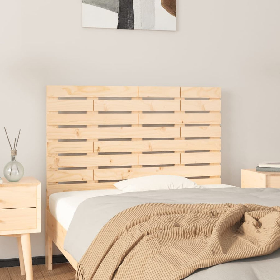 Hoofdbord Wandmontage 8X3X63 Cm Massief Grenenhout 81 x 63 cm Naturel