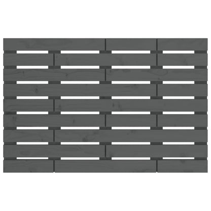 Hoofdbord Wandmontage 8X3X63 Cm Massief Grenenhout 81 x 63 cm Grijs