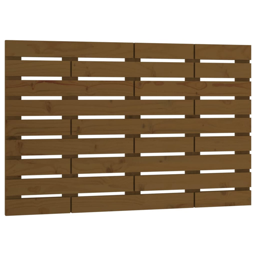 Hoofdbord Wandmontage 8X3X63 Cm Massief Grenenhout 81 x 63 cm Honingbruin