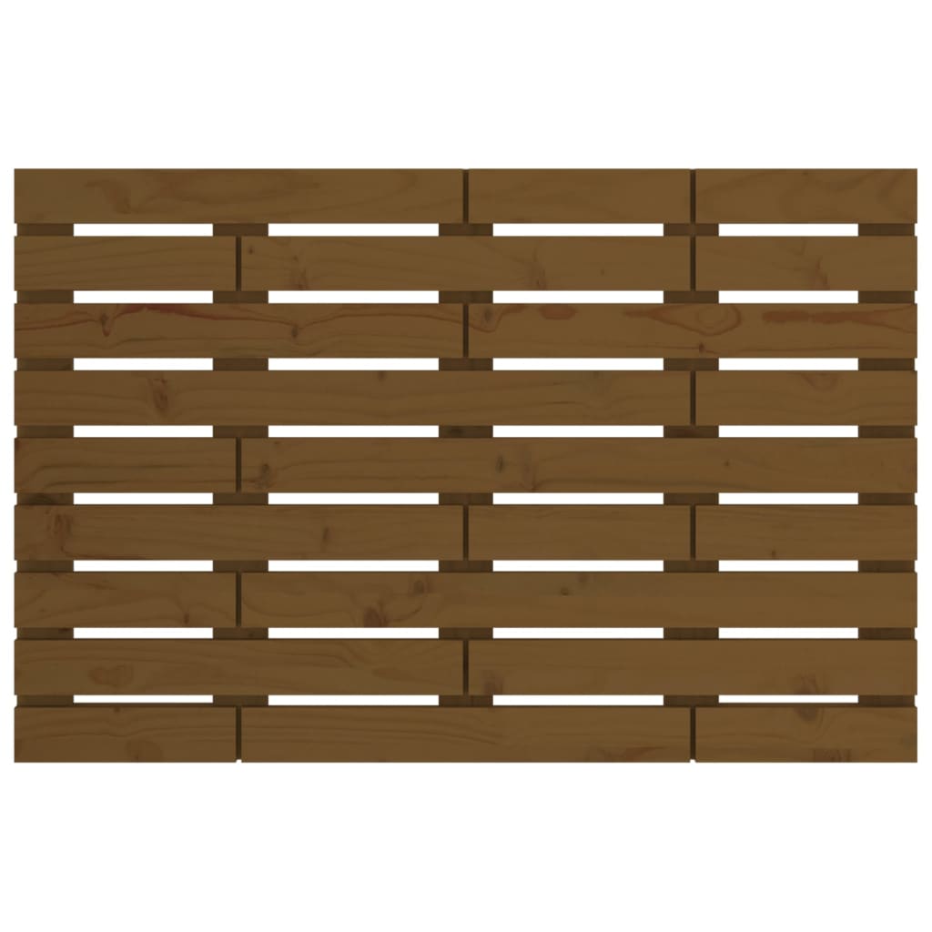 Hoofdbord Wandmontage 8X3X63 Cm Massief Grenenhout 81 x 63 cm Honingbruin