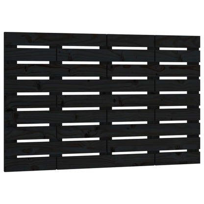 Hoofdbord Wandmontage 8X3X63 Cm Massief Grenenhout 81 x 63 cm Zwart