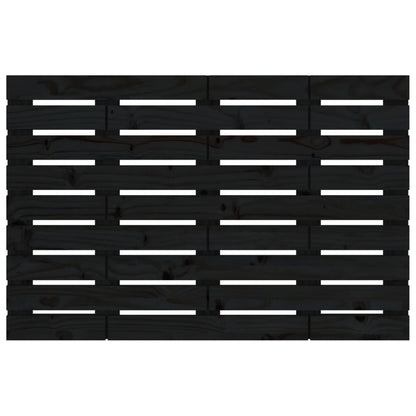 Hoofdbord Wandmontage 8X3X63 Cm Massief Grenenhout 81 x 63 cm Zwart