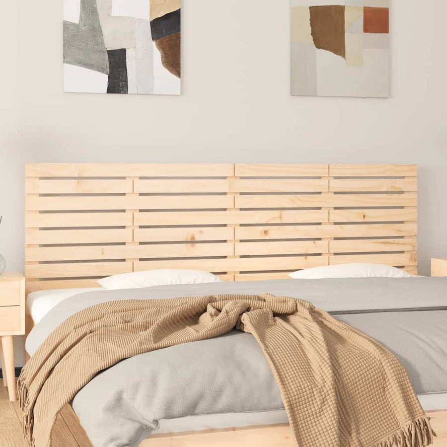 Hoofdbord Wandmontage 66X3X63 Cm Massief Grenenhout 166 x 63 cm Naturel