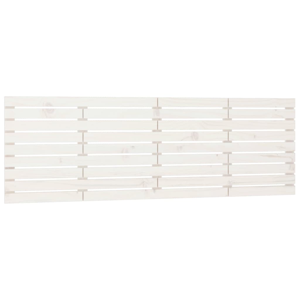 Hoofdbord Wandmontage 66X3X63 Cm Massief Grenenhout 166 x 63 cm Wit