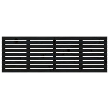 Hoofdbord Wandmontage 66X3X63 Cm Massief Grenenhout 166 x 63 cm Zwart