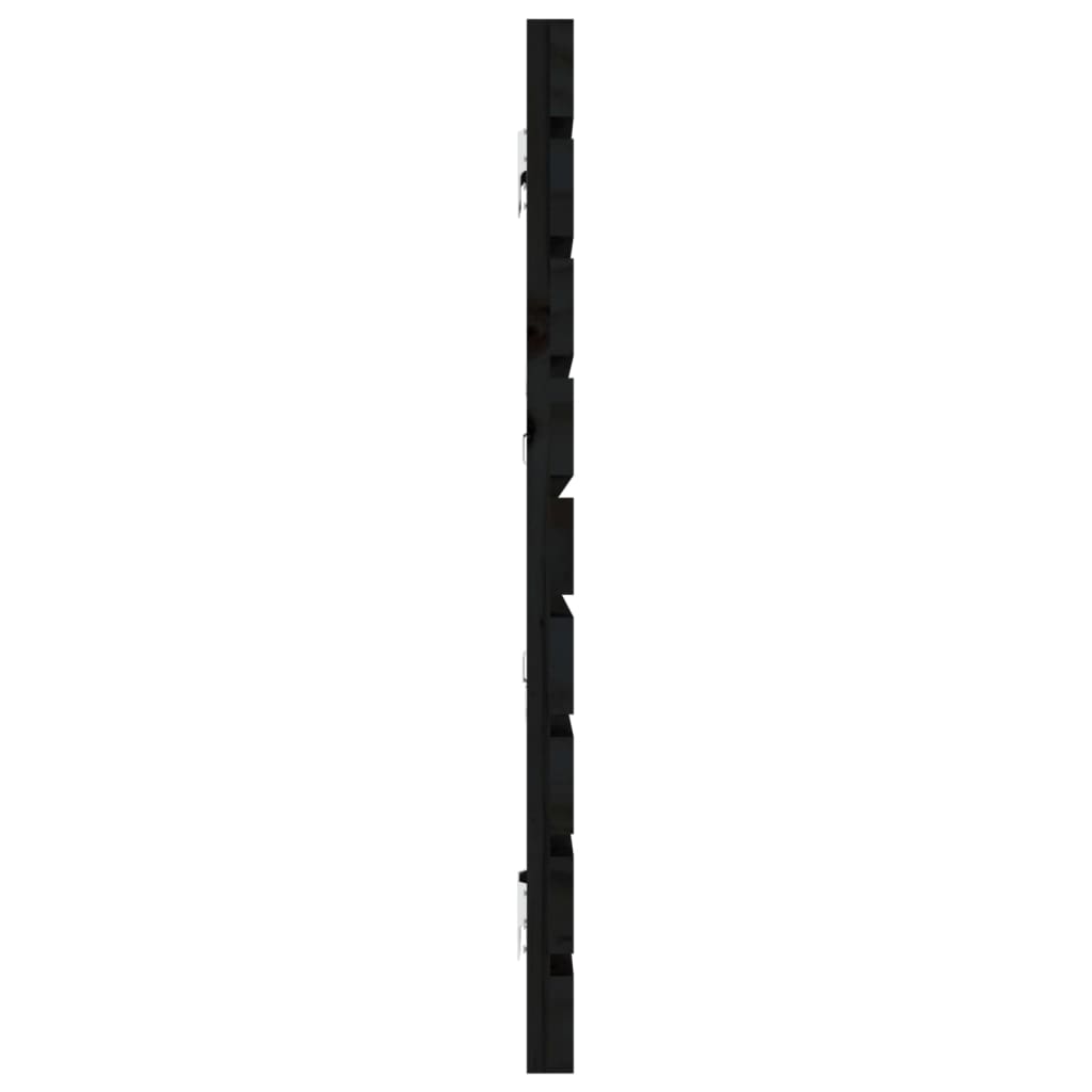 Hoofdbord Wandmontage 66X3X63 Cm Massief Grenenhout 166 x 63 cm Zwart