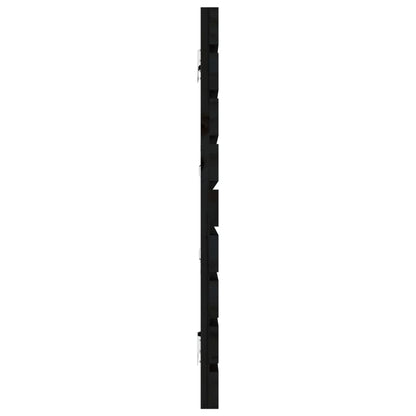 Hoofdbord Wandmontage 66X3X63 Cm Massief Grenenhout 166 x 63 cm Zwart