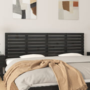 Hoofdbord wandmontage 166x63 cm massief grenenhout zwart