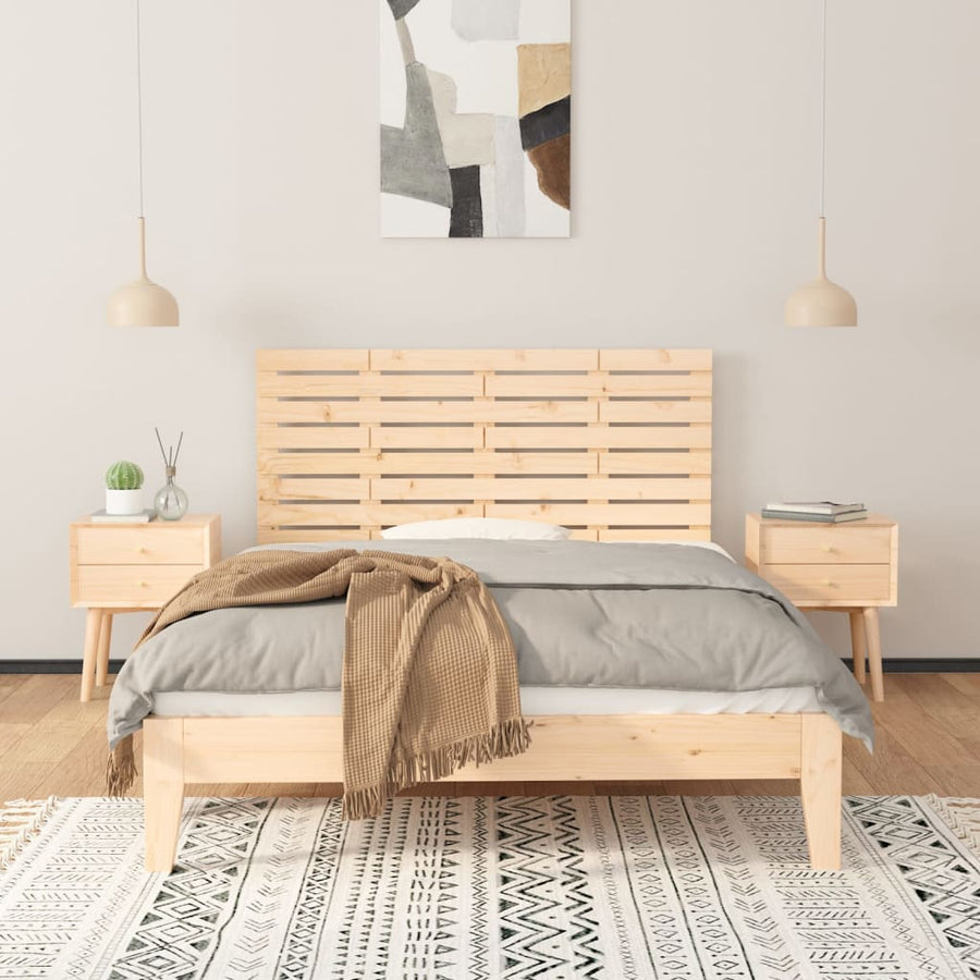 Hoofdbord Wandmontage 4X3X63 Cm Massief Grenenhout 141 x 63 cm Naturel