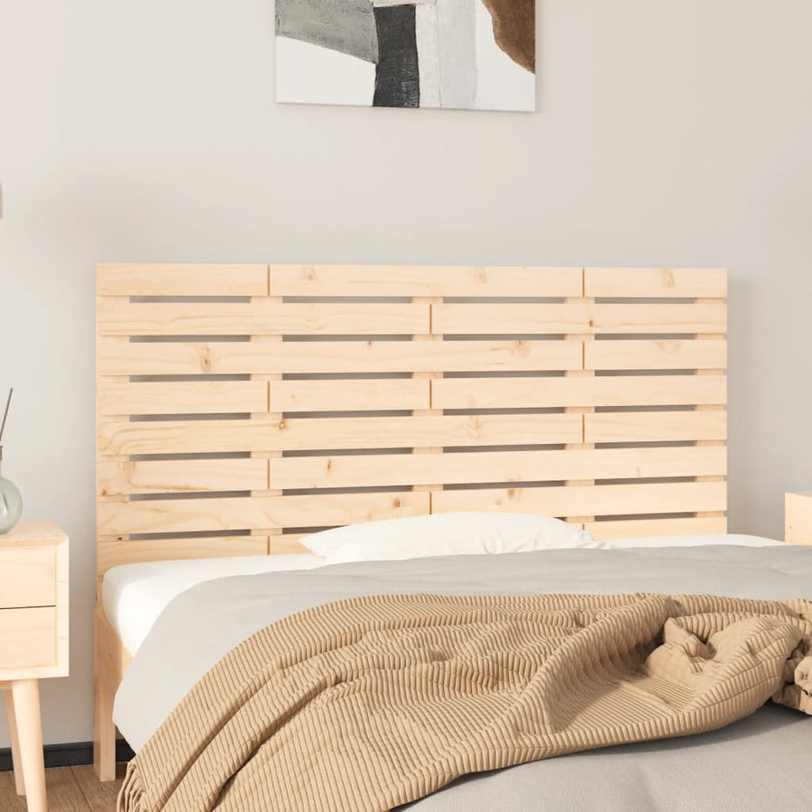 Hoofdbord Wandmontage 4X3X63 Cm Massief Grenenhout 141 x 63 cm Naturel