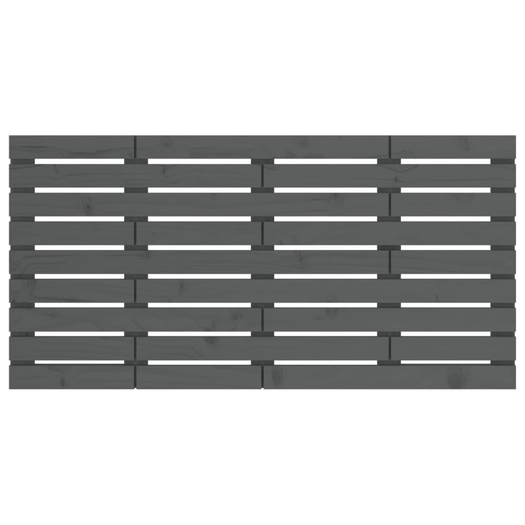 Hoofdbord Wandmontage 4X3X63 Cm Massief Grenenhout 141 x 63 cm Grijs