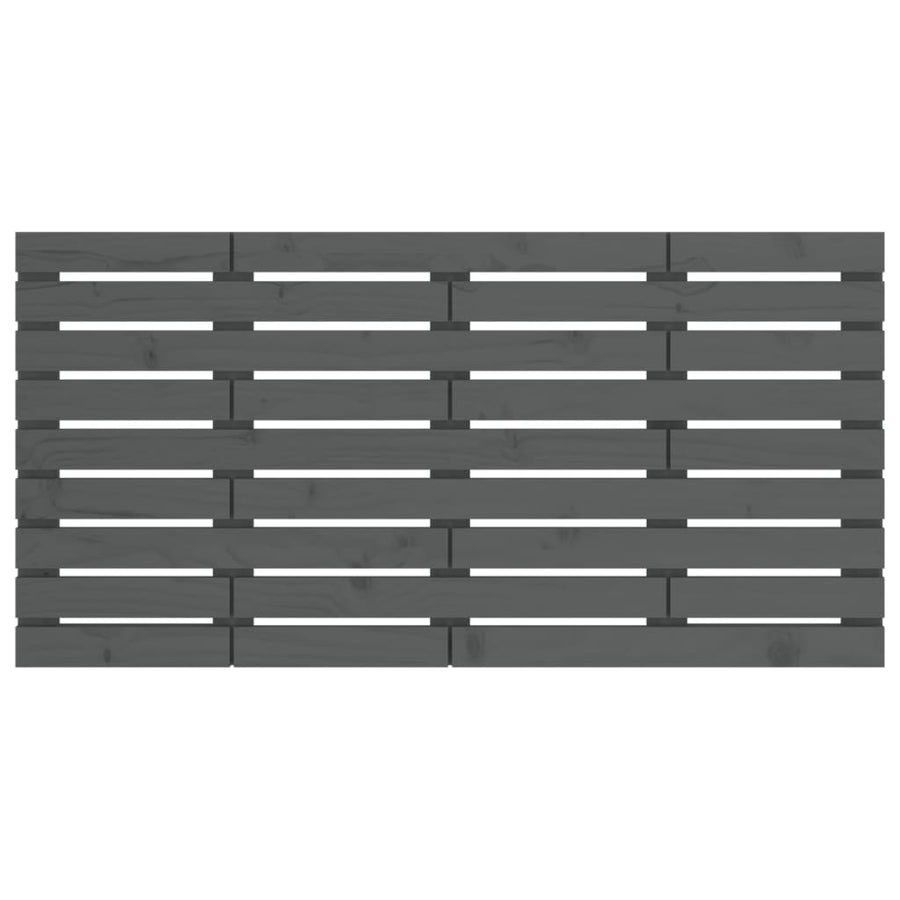 Hoofdbord Wandmontage 4X3X63 Cm Massief Grenenhout 141 x 63 cm Grijs