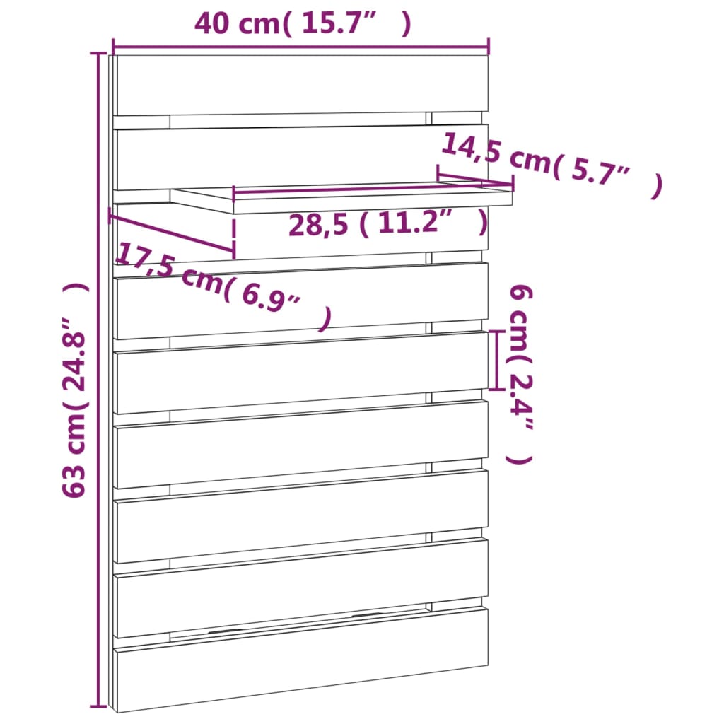 Nachtkastjes Wandgemonteerd 2 St Massief Grenenhout Zwart