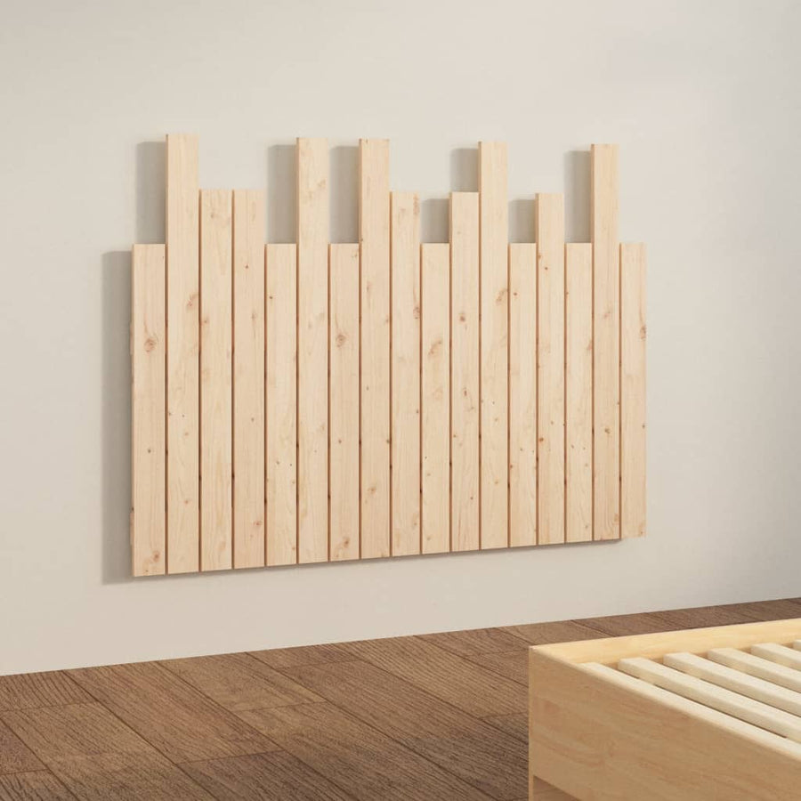Hoofdbord Wandmontage 108X3X80 Cm Massief Grenenhout 108 x 80 cm Naturel