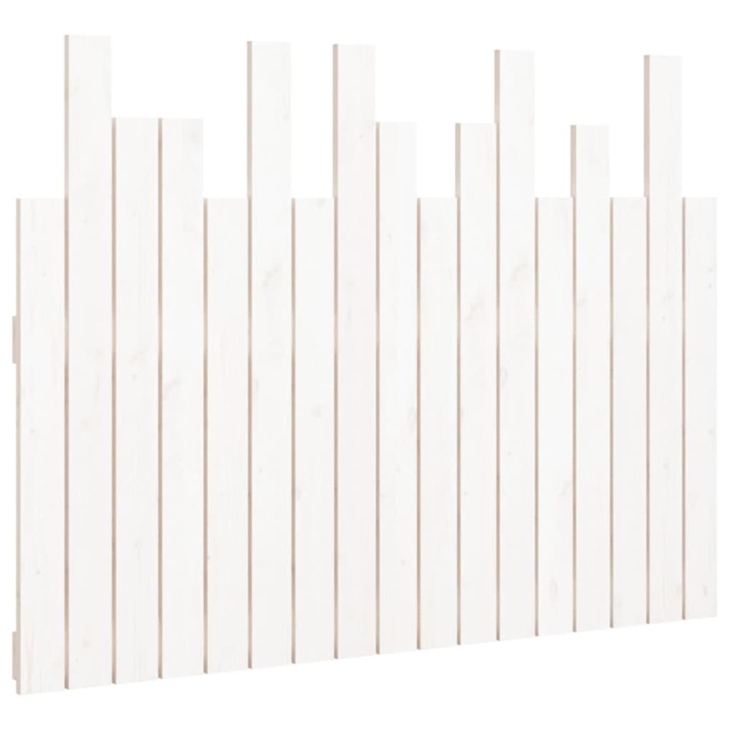 Hoofdbord wandmontage 108x3x80 cm massief grenenhout wit