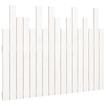 Hoofdbord wandmontage 108x3x80 cm massief grenenhout wit