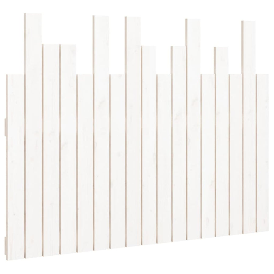 Hoofdbord wandmontage 108x3x80 cm massief grenenhout wit