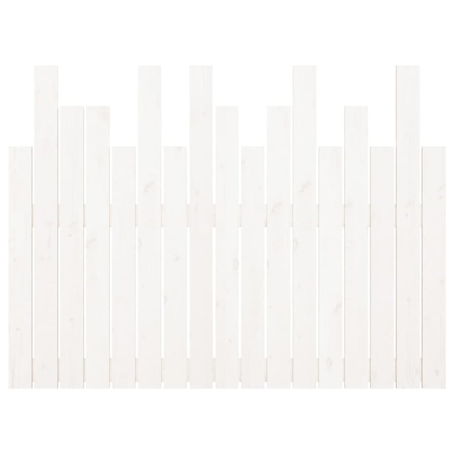 Hoofdbord wandmontage 108x3x80 cm massief grenenhout wit