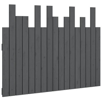 Hoofdbord Wandmontage 108X3X80 Cm Massief Grenenhout Grijs