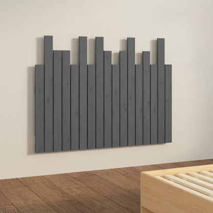 Hoofdbord Wandmontage 108X3X80 Cm Massief Grenenhout Grijs