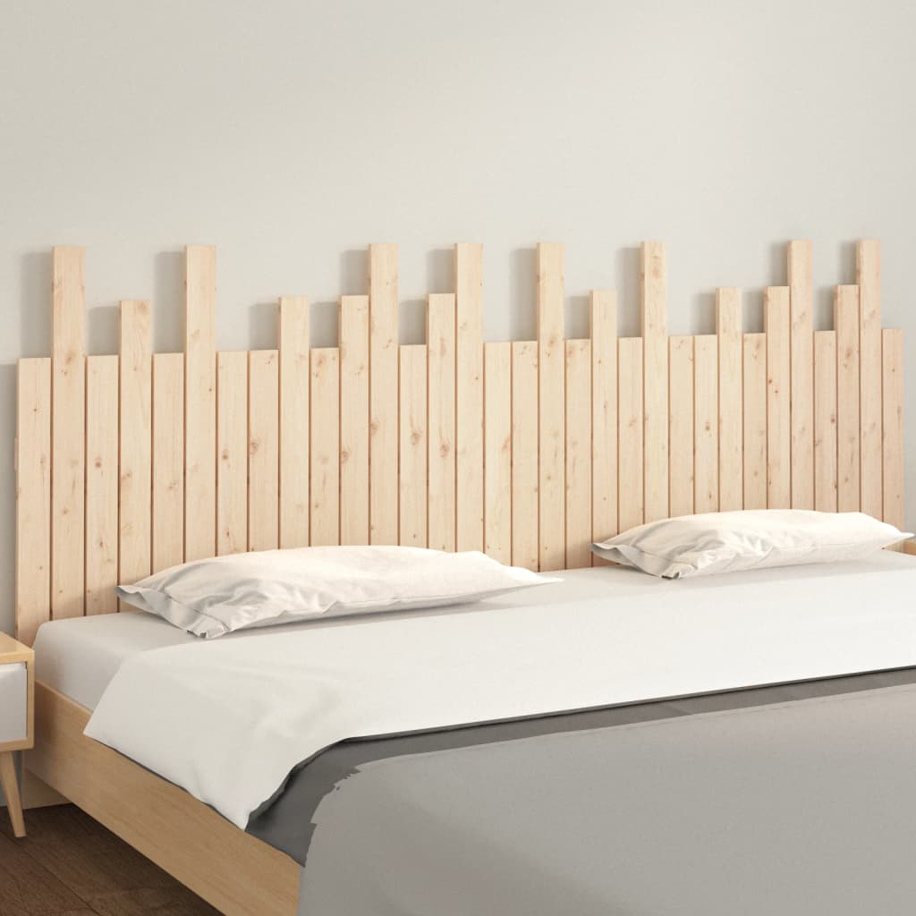 Hoofdbord Wandmontage 204X3X80 Cm Massief Grenenhout 1 204 x 80 cm Naturel