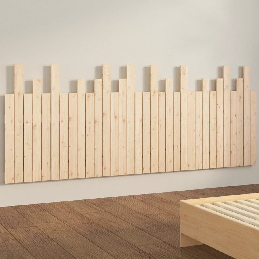 Hoofdbord Wandmontage 204X3X80 Cm Massief Grenenhout 1 204 x 80 cm Naturel