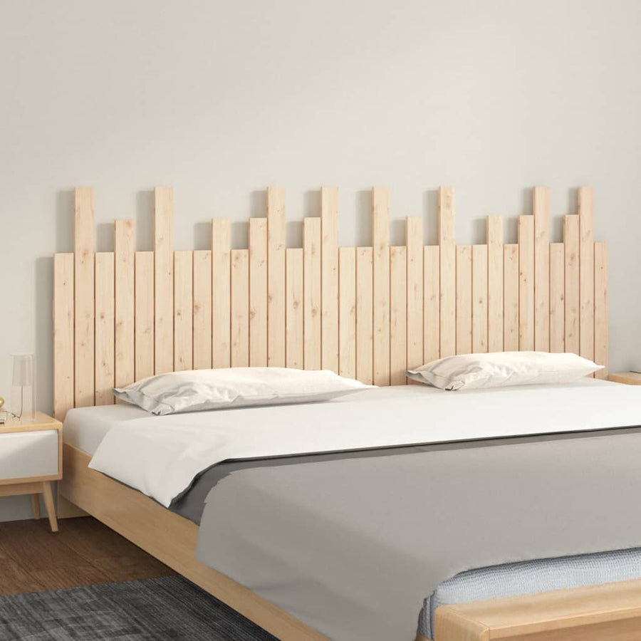 Hoofdbord Wandmontage 204X3X80 Cm Massief Grenenhout 1 204 x 80 cm Naturel