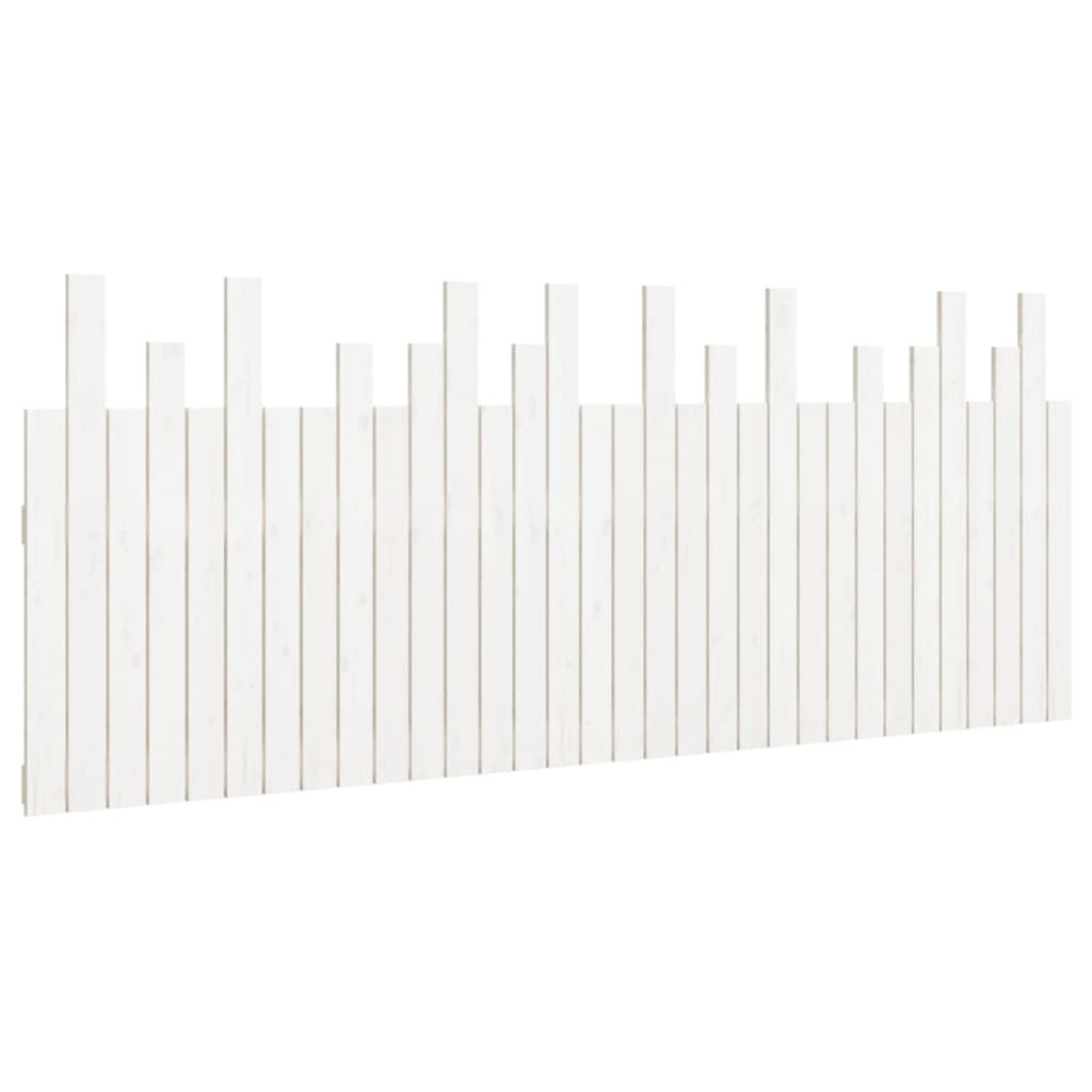 Hoofdbord Wandmontage 204X3X80 Cm Massief Grenenhout 204 x 80 cm Wit