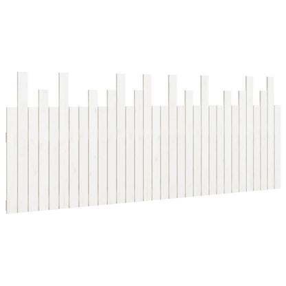 Hoofdbord Wandmontage 204X3X80 Cm Massief Grenenhout 204 x 80 cm Wit