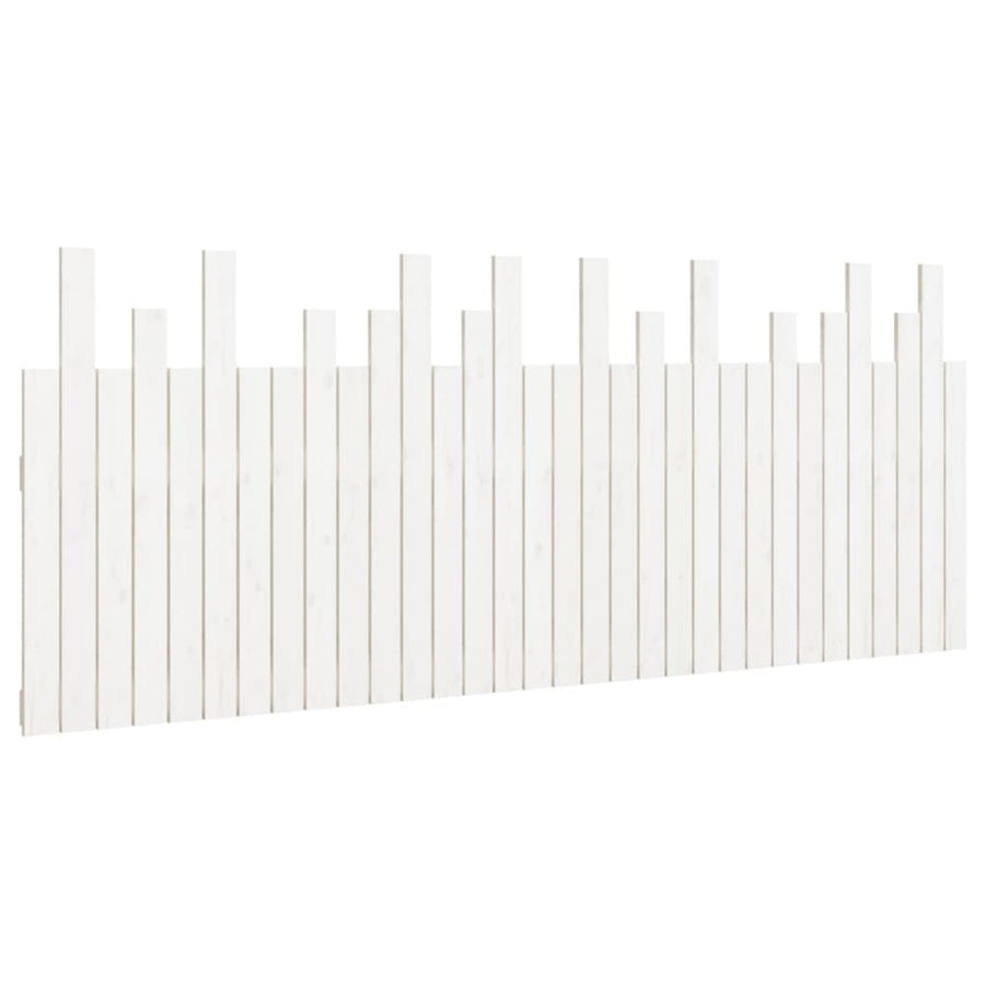 Hoofdbord Wandmontage 204X3X80 Cm Massief Grenenhout 204 x 80 cm Wit