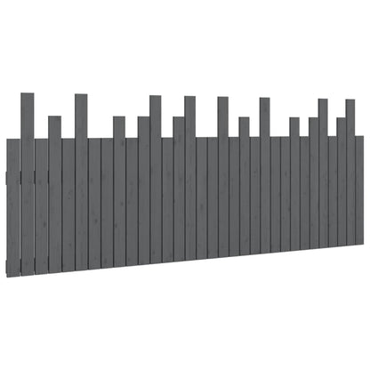 Hoofdbord Wandmontage 204X3X80 Cm Massief Grenenhout Grijs