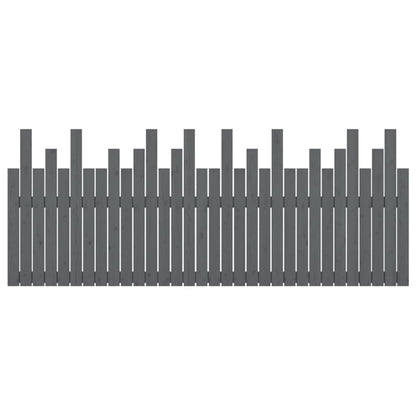 Hoofdbord Wandmontage 204X3X80 Cm Massief Grenenhout Grijs