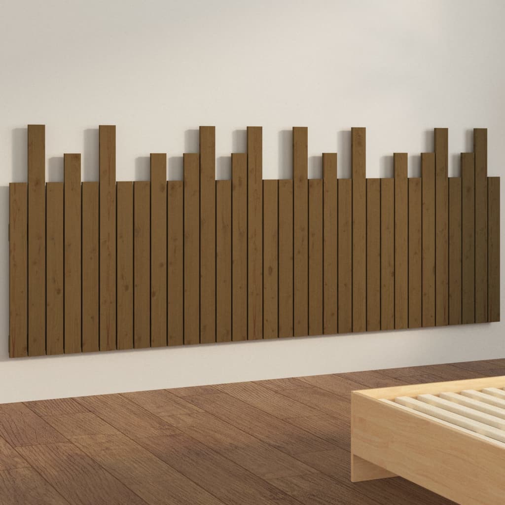 Hoofdbord Wandmontage 204X3X80 Cm Grenenhout Honingbruin