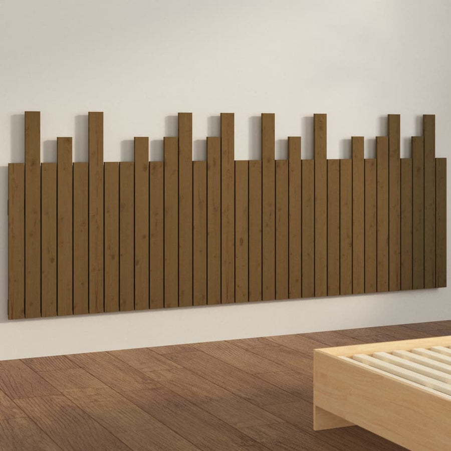 Hoofdbord Wandmontage 204X3X80 Cm Grenenhout Honingbruin