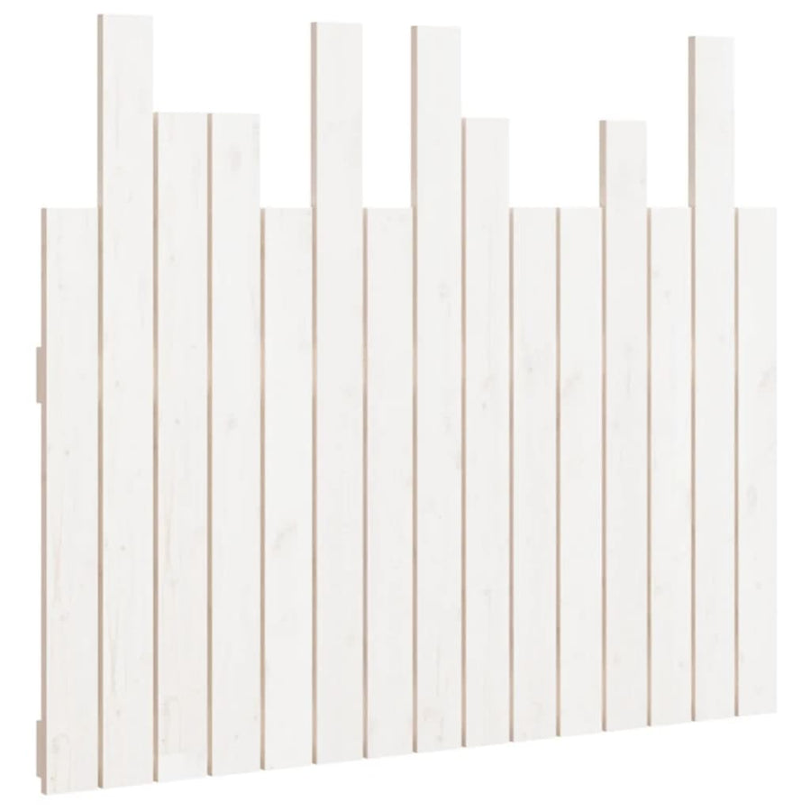 Hoofdbord Wandmontage 95,5X3X80 Cm Massief Grenenhout Wit