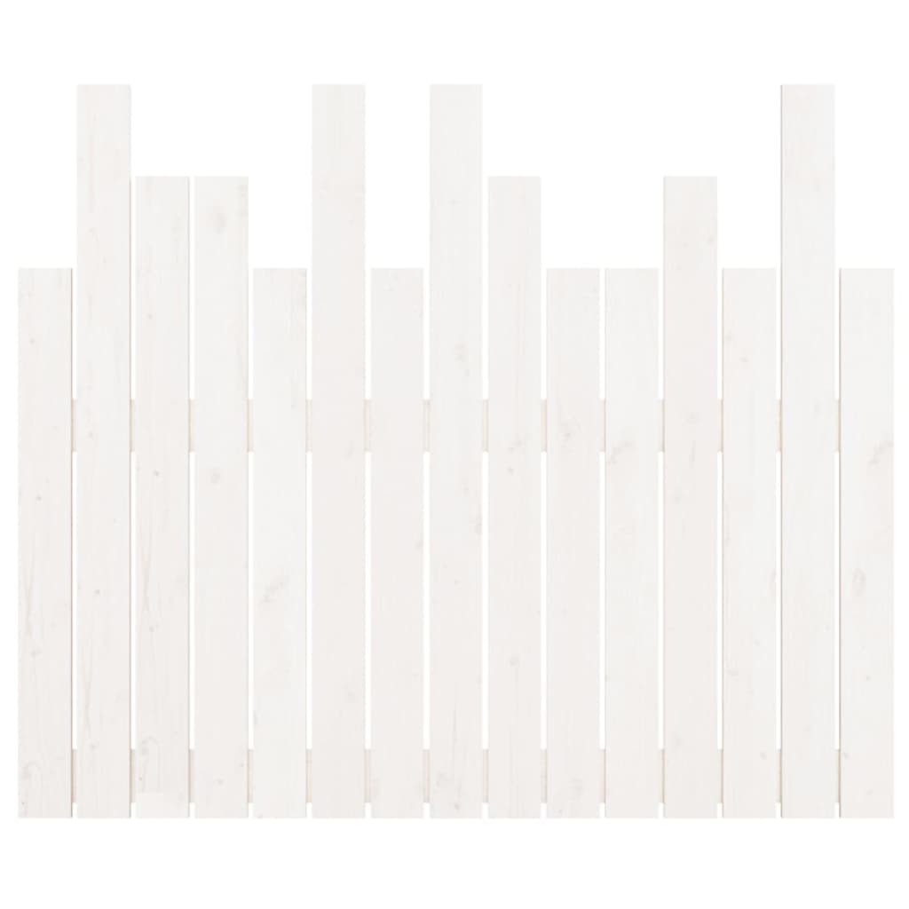 Hoofdbord Wandmontage 95,5X3X80 Cm Massief Grenenhout Wit