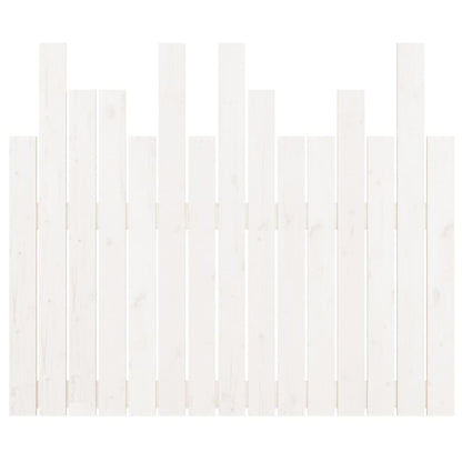 Hoofdbord Wandmontage 95,5X3X80 Cm Massief Grenenhout Wit