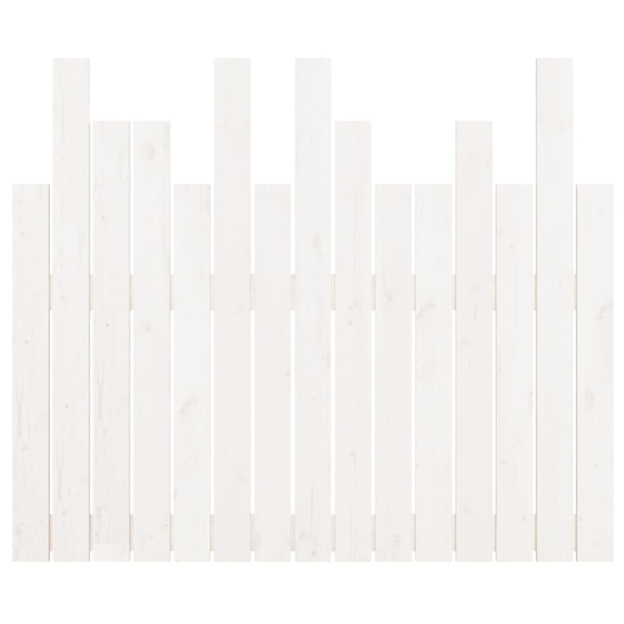 Hoofdbord Wandmontage 95,5X3X80 Cm Massief Grenenhout Wit