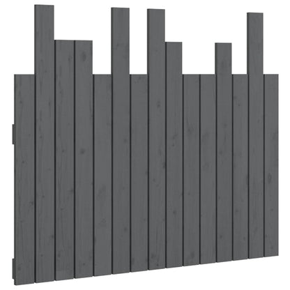 Hoofdbord Wandmontage 95,5X3X80 Cm Massief Grenenhout Grijs